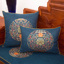 New Chinese-style living room pillow mahogany sofa pillow summer bedside large back cushion with core cushion Chinese style waist pillow
