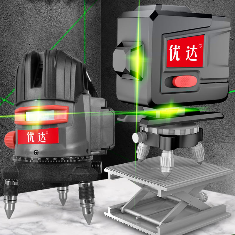 Uuda green light horizontal high precision 12 - line laser wall instrument 235 line fine line ground - line duty instrument