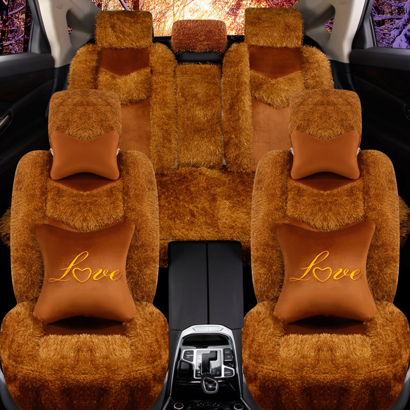 New plush car seat cover winter special winter ladies seat cushion all-bag seat cover warm car cushion