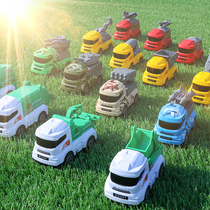 Toy car boy 2-3-4-6 years old 5 inertia car mixer crane truck truck tanker engineering car set