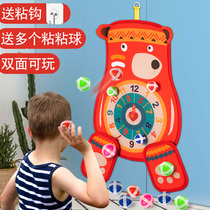 Childrens dart board sticky ball toys 3 boys throwing sticky ball kindergarten baby 2 parent-child puzzle one year old