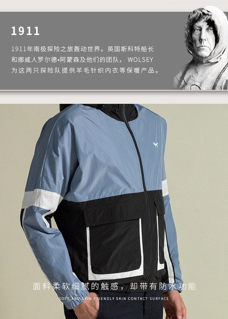 英国皇室品牌 Wolsey 果岭系列 薄款 时尚休闲夹克 图5