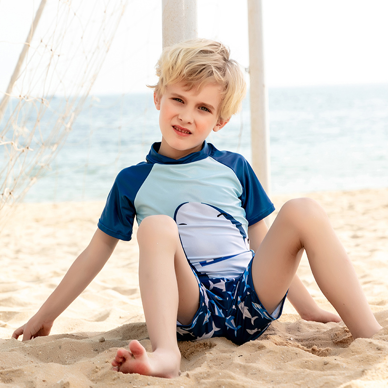 Children's swimsuit Boys split children's shortsleeved sunscreen