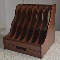 Folders bookshelves wooden storage boxes wooden materials desktop shelves simple table files