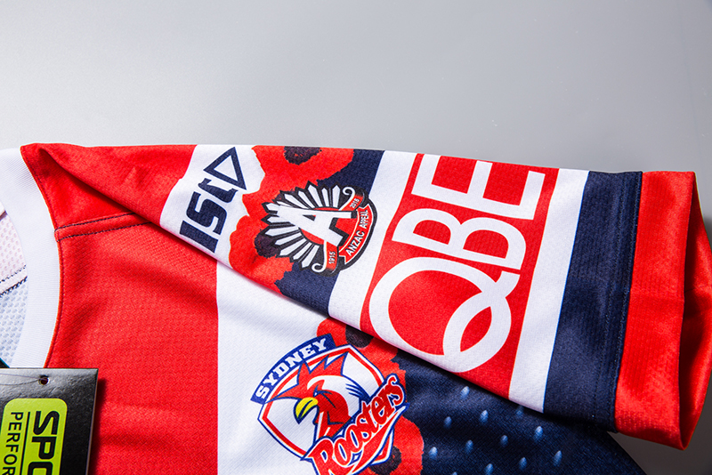 17-19 Úc đối tượng vô địch gà trống và đối tượng Commemorative bản ô liu phục vụ Úc RugbyJersey áo thun chơi bóng bầu dục