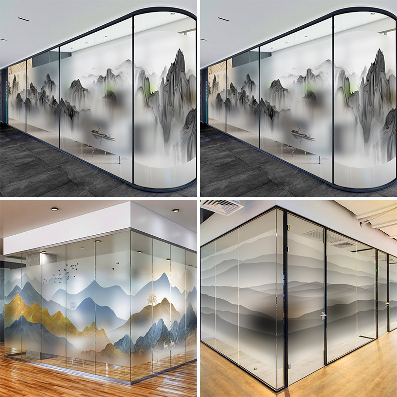 Creative stickers for office living room ink style self-adhesive