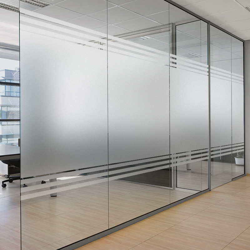 Office partition glass film blinds line hollow electrostatic frosted sticker light-transmitting opaque anti-peeping