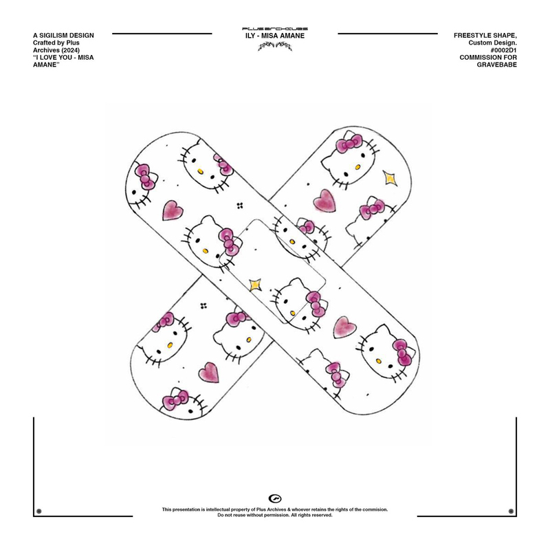 Subculture Sweet Cool Style Hello Kitty Band-Aid Tattoo Stickers Cute and Fun Niche High-End Long-Lasting