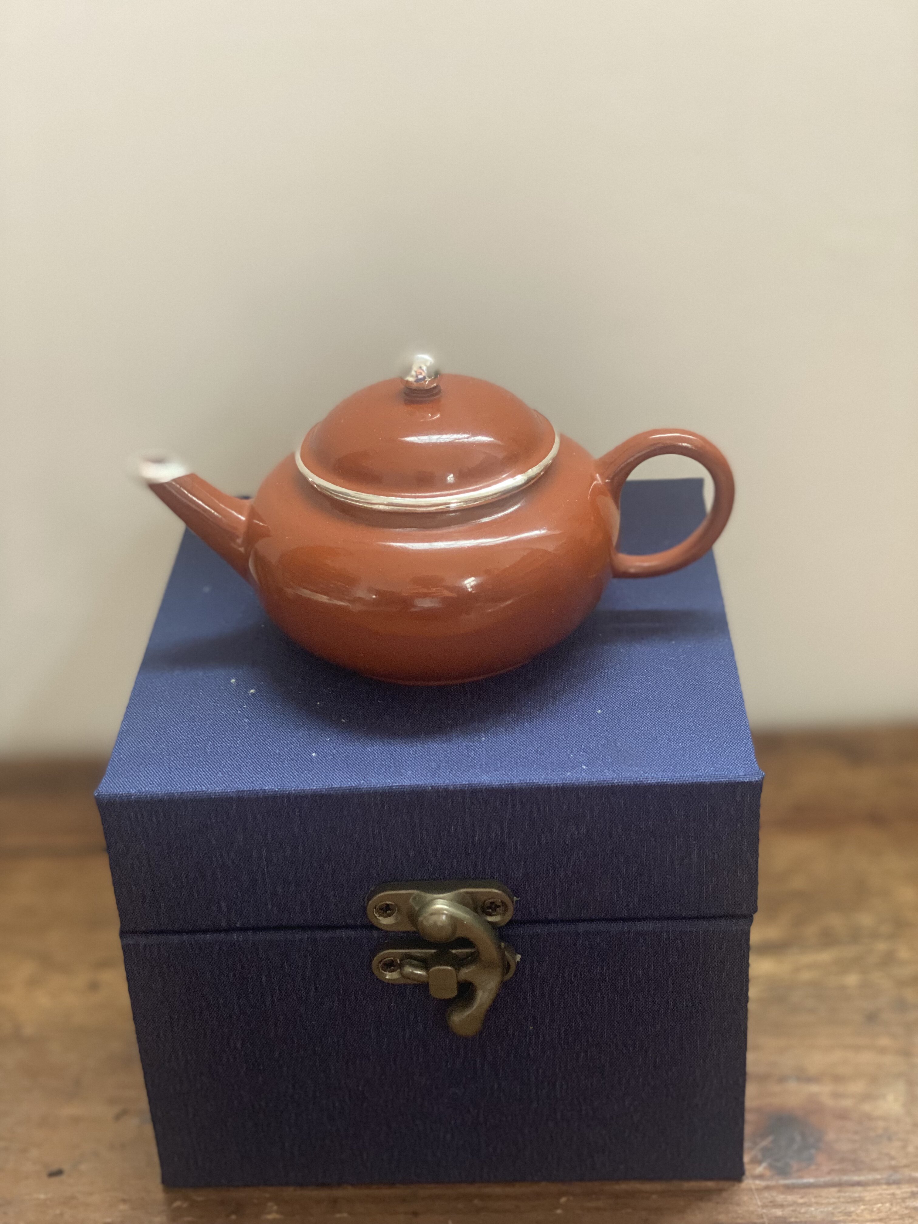潮州工夫茶純錫茶器海棠形小茶盤幹泡臺銅線包邊純銅質感好-淘寶Taobao 