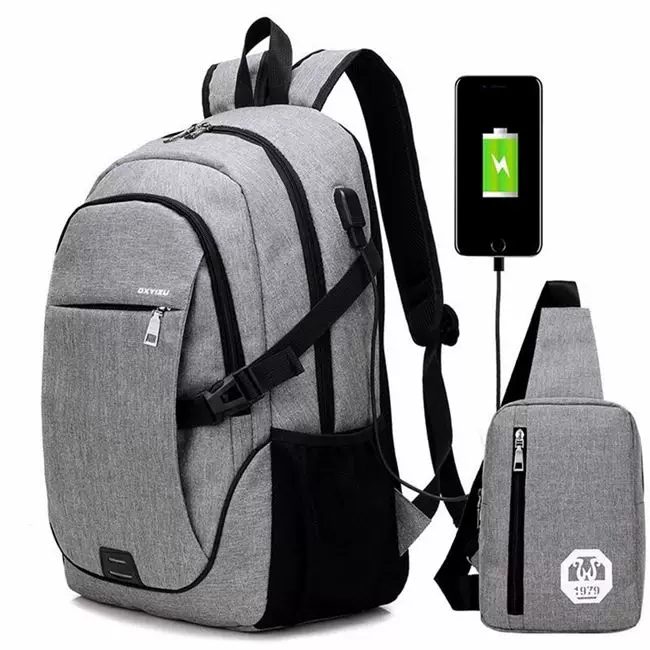 Laptop Backpack with usb school backpack bag for men's