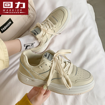 Pull back womens shoes white shoes 2022 spring new all-match retro sports and leisure shoes ins trendy fashion girl sneakers