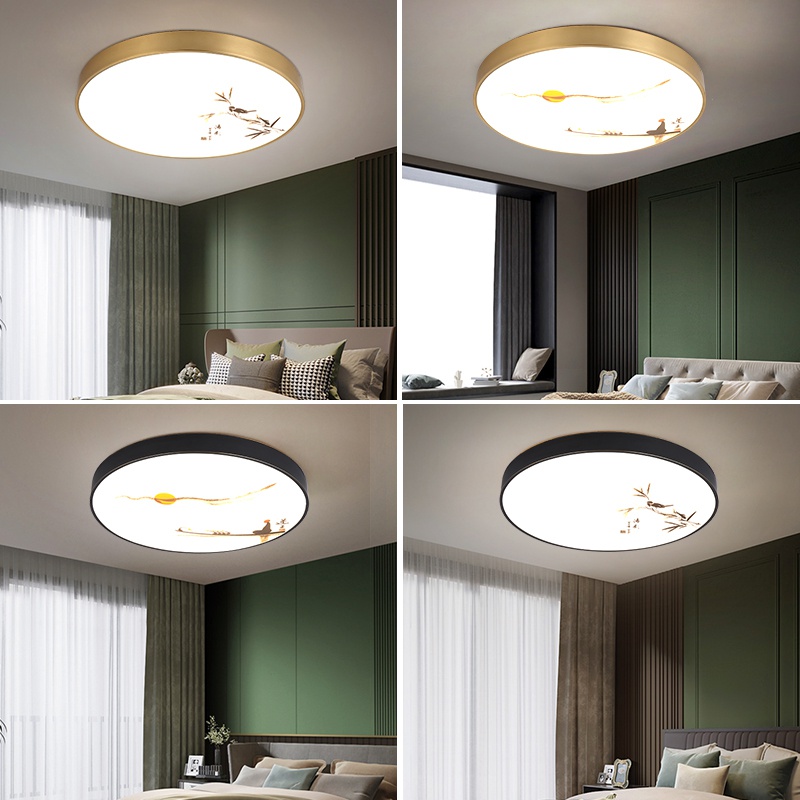Nordic copper ceiling lamp Ultra-thin LED lamps Room bedroom ceiling lamp Modern simple balcony aisle ceiling lamp