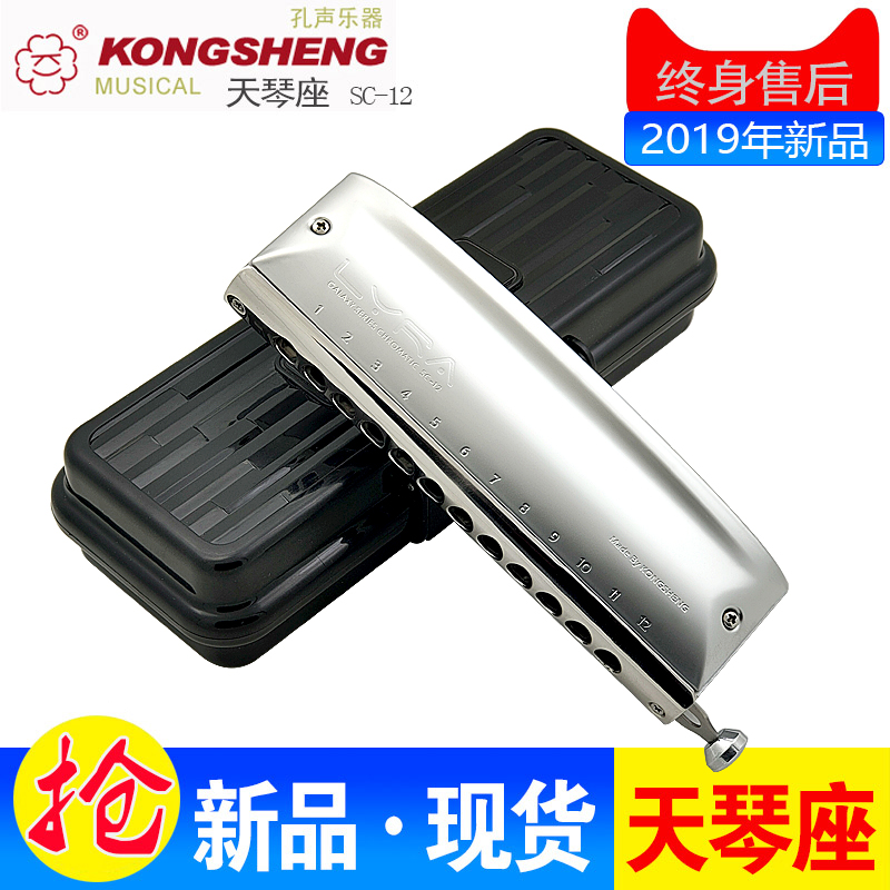 KONG SHENG Musical instrument 12-hole LYRA Chromatic harmonica 2019 new LYRA metal grid