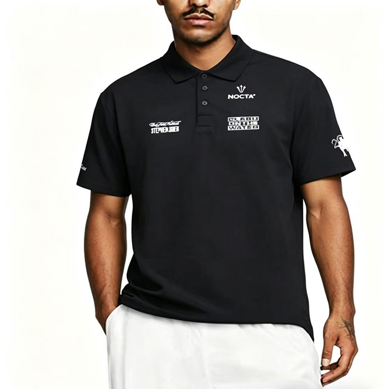 Nocta Golf Co-Branded Drake British Limited Edition Golf Sports Breathable Casual Lapel Short-Sleeved Polo Shirt Nocta Golf Co-Branded Drake British Limited Edition Golf Sports Breathable Casual Lapel Short-Sleeved Polo Shirt