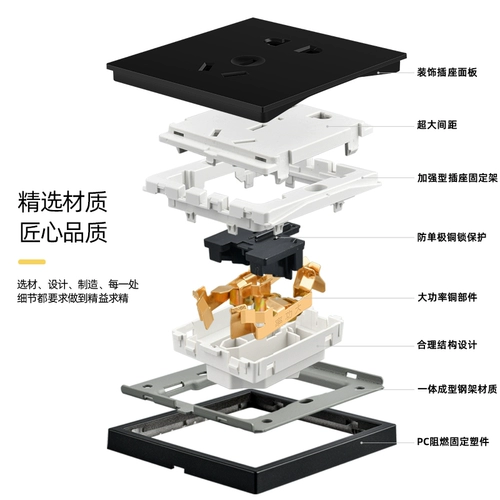 Черный латунный ретро переключатель, световая панель для отеля