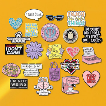 Do Not Bear the Burden of All Living Beings on Your Own Shoulders. Cultural and Creative Brooches, Metal Badges, Clothing Accessories, Pins, Backpack Decorations