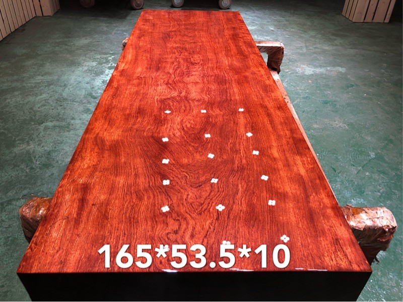 Bahua solid wood board table tea table log boss desk Brazilian pear wood 165*53 5*10