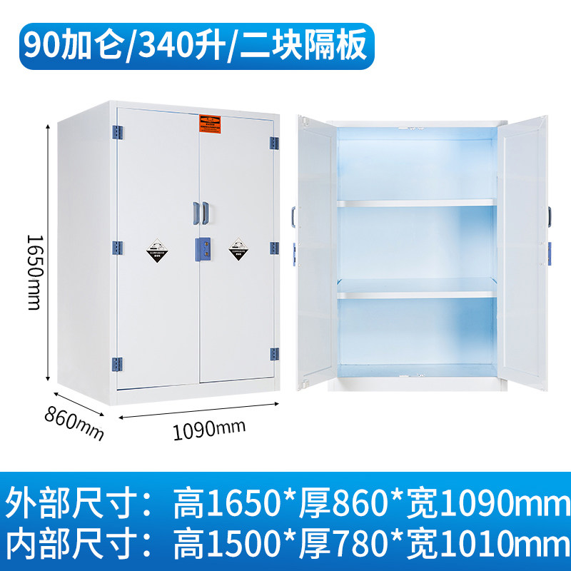 90 90 gallons PP Drug cabinet Acid-Resistant Alkalis Double Lock Corrosion Protection Chemicals Laboratory Cabinets Allocalised Products Storage Cabinets