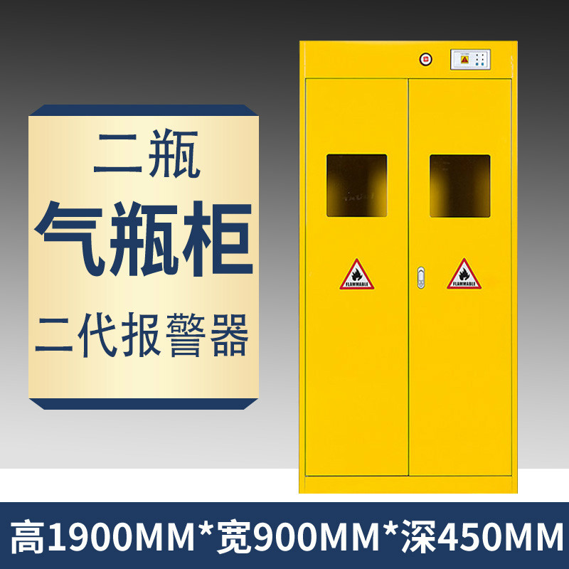 Full Steel Explosion Proof Gas Cylinder Cabinet Safety Cabinet Double Bottle Intelligent Alarm Acetylene Steel Bottle Cabinet Hydrogen Oxygen Storage Cabinet-Taobao