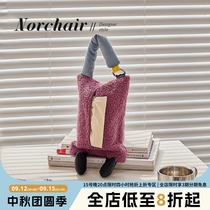 NORCHAIR Nordic ins style living room tissue box bedroom creative storage box car hanging fabric paper box