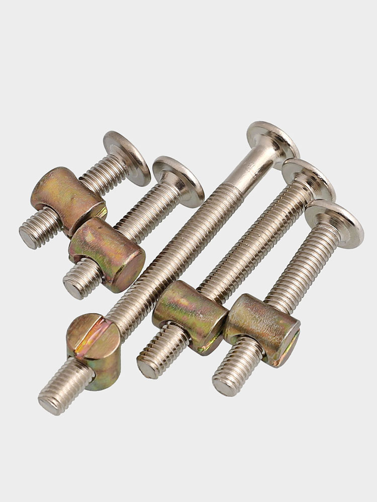 Baby bed screws Furniture Wooden bed desk overall cabinet hardware accessories Screw connector M6M8 with hammer nut