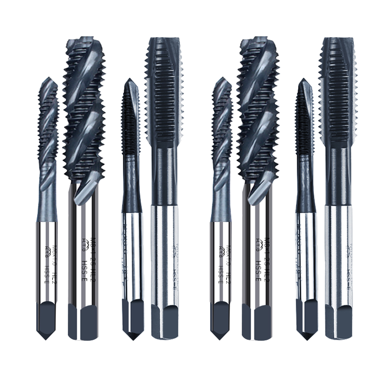 HSS-E alloy steel screw tapping machine to tap M2M3M4M5M6M8M10M12M14M16 spiral screw tap with spiral screw