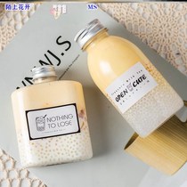 Stall milk tea drink bottle picnic bottle disposable bottle covered Net red Yang Zhi nectar packing