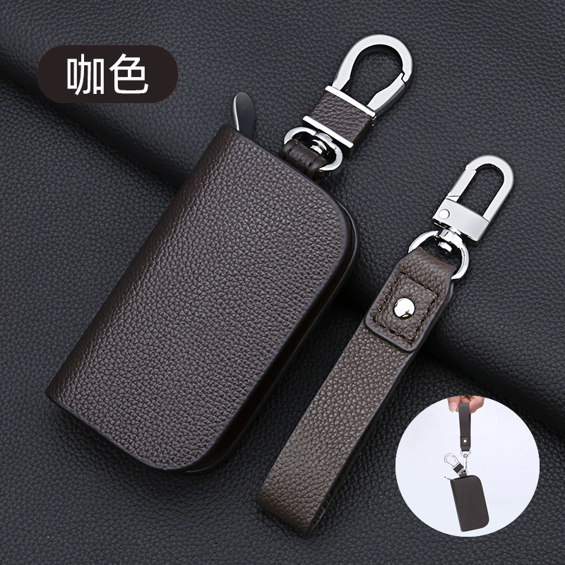 Túi đựng chìa khóa đa năng được làm thủ công tùy chỉnh bằng da thật chính hãng bao gồm chìa khóa xe điều khiển từ xa bảo vệ móc chìa khóa được cá nhân hóa người đàn ông sáng tạo tựa đầu ô tô 