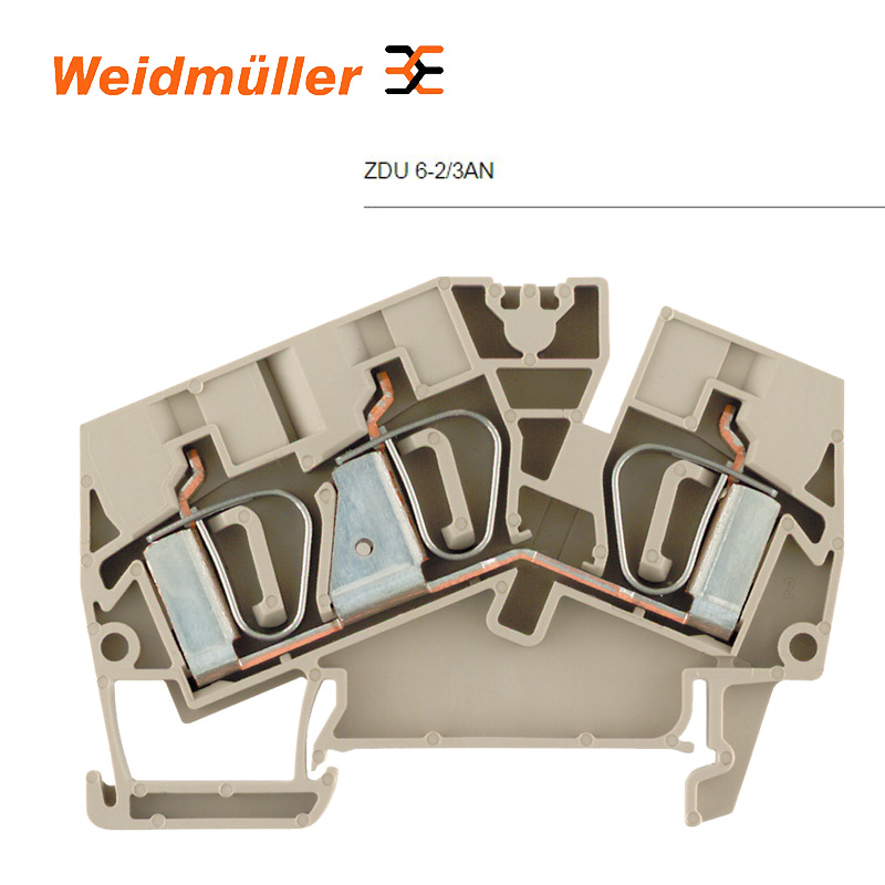 The original Weidmiller terminal terminal ZDU6-2 3AN straight-through springs connected 1771410000