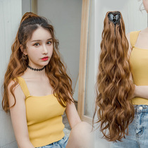 Wool roll ponytail wig female grab clip perm high ponytail braid European and American fluffy corn hot wig hair tail
