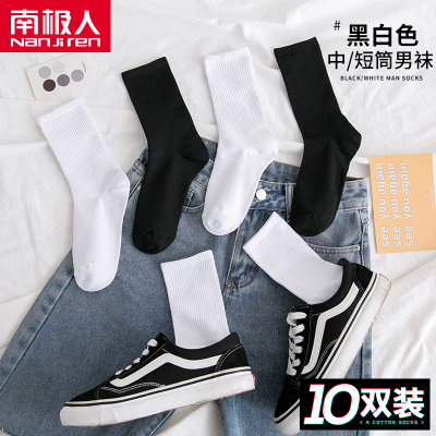 【南极人】纯棉中筒长袜10双