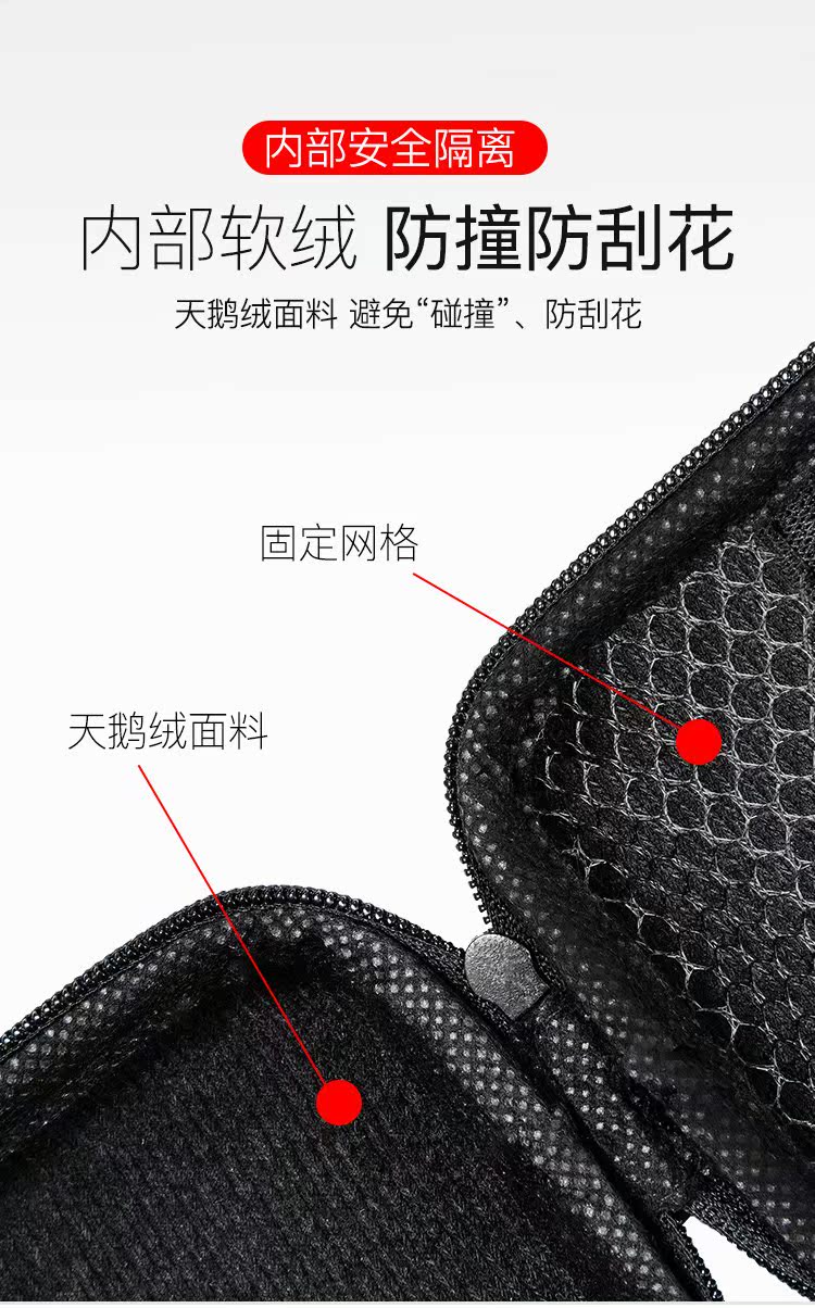 Túi lưu trữ tai nghe bao gồm ổ cứng di động kỹ thuật số cho dữ liệu chống sốc và chống sốc của Seagate Western Digital Toshiba - Lưu trữ cho sản phẩm kỹ thuật số hộp đựng dây sạc
