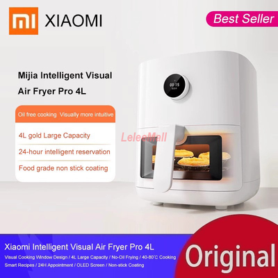 Xiaomi Mi Smart Air Fryer Pro 4l Визуальное окно без масла без масла духовки