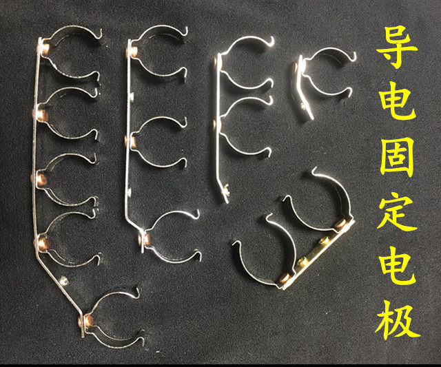 Special connection device for heating tube of water dispenser for water heater, copper connection conductive electrode fixing clamp fitting