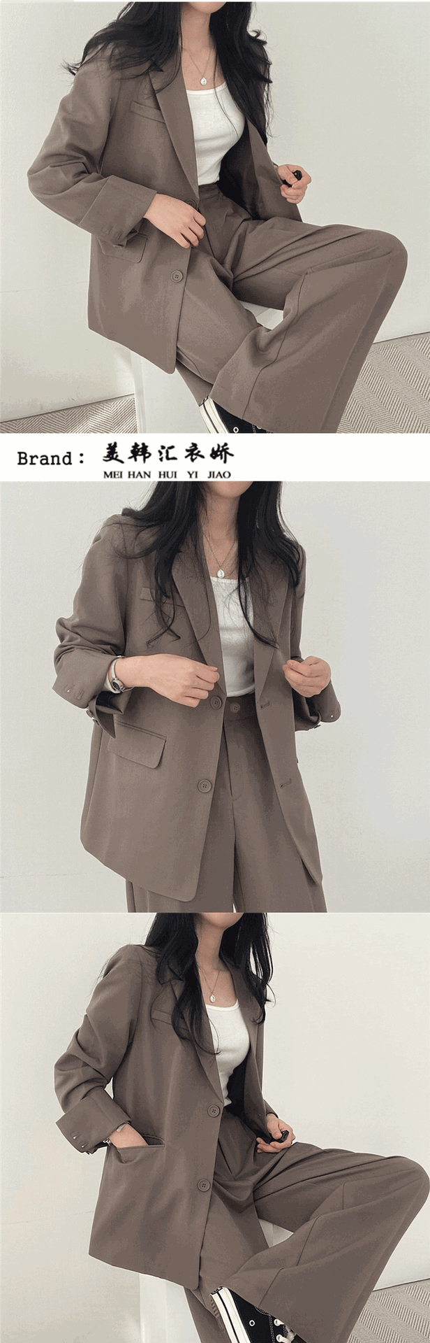 Трансграничная торговля, розовый пиджак классического кроя, осенний дизайнерский комплект, тренд сезона              