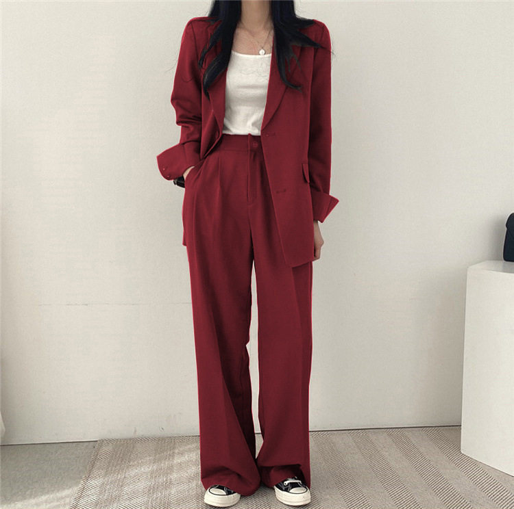 Трансграничная торговля, розовый пиджак классического кроя, осенний дизайнерский комплект, тренд сезона              