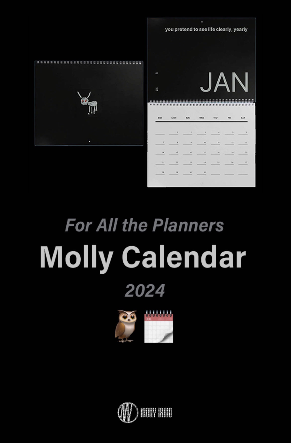 MollyCalendar2024Drakeforallthedogs calendar hangs in Europe and Europe to rap hip-hop-Taobao