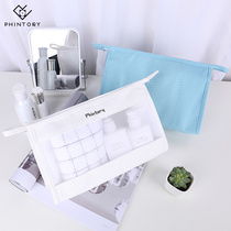 phintory cosmetic bag large capacity wash bag Portable business travel women canvas mesh travel wash storage bag