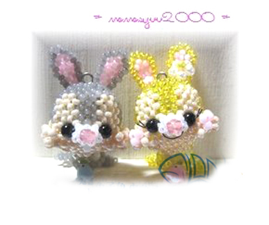 DIY hand-beaded electronic drawing Q version of rabbit DW0836 Japanese Line chart