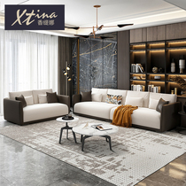 Light luxury fabric sofa Modern simple small apartment three-person latex living room furniture technology cloth sofa combination