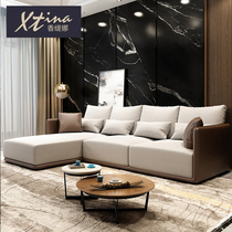 Nordic fabric sofa small apartment technology cloth four-person living room combination postmodern simple Italian light luxury leather cloth