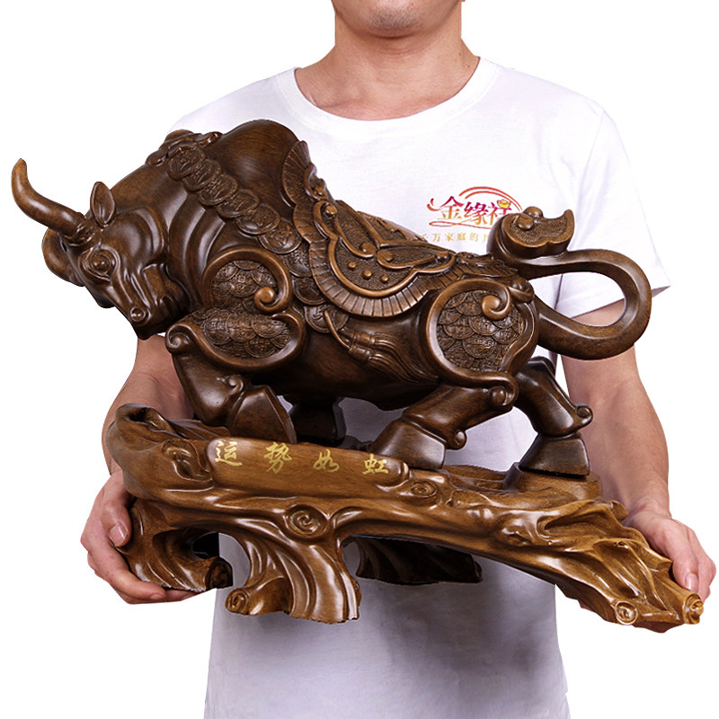 Hospitality and Buffalo Buffalo Swing Piece Wall Street Bull Office Owner Table Decoration Craft Gift Swing Accessories Company Shop Opening Gift