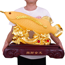 Lucky golden arowana ornaments large opening opening creative craft gifts Living room store cashier bar display