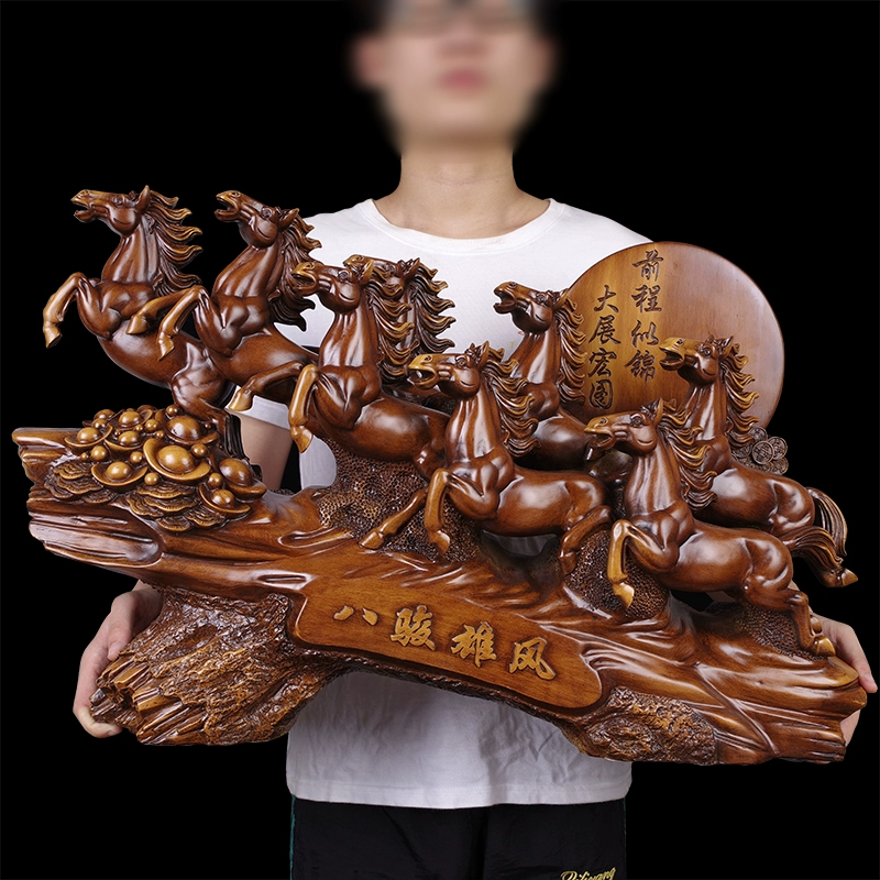 Trang trí ngựa hoàng đạo Tám con ngựa Cửa hàng Xiongfeng Mở quà tặng may mắn Trang chủ Phòng khách Lối vào TV Tủ quà tặng - TV