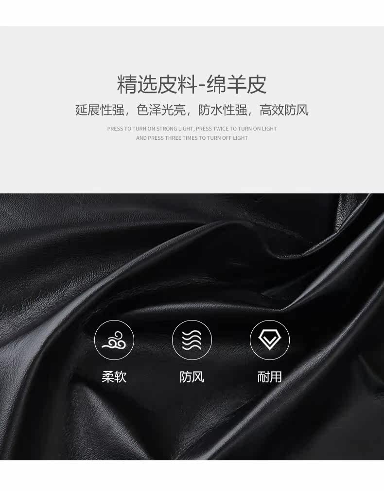 Перчатки 雪豪真皮手套女士羊皮触屏秋冬季毛球保暖加绒加厚骑行开车手套 Snow HO