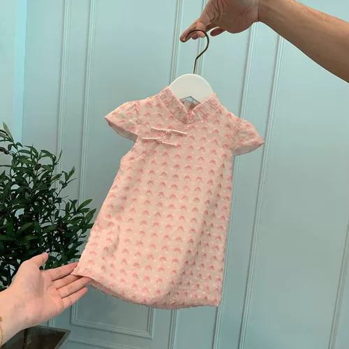 Детское летнее ципао, тонкая юбка для девочек, наряд маленькой принцессы, платье, детская одежда, китайский стиль, семейный стиль