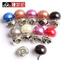 Pearl nail buckle anti-take collar shirt open sweater dress women's clothing decoration button collar brooch