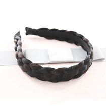 Wig braid hair hoop bicolor wide woven hemp flower braid hair with head hoop double layer fashion Korean version Ornament Hair Accessories