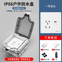 Водонепроницаемый корпус для поверхностного монтажа + розетка для защиты от зарядки с пятью отверстиями, 10 А