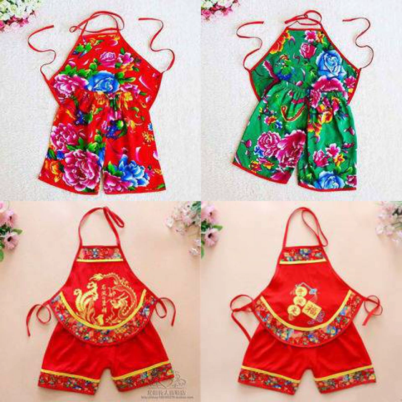 Trẻ em dudou baby dudou mùa hè mỏng cotton lụa nam và nữ baby dudou phù hợp với phong cách dân tộc 0-1-2 tuổi - Bellyband